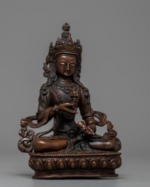 Old Handcrafted Vajrasattva Bodhisattva Statue | Tibetan Buddhist Meditation Figurine | Zen Home Decor | Himalayan Treasure |Spiritual Gifts